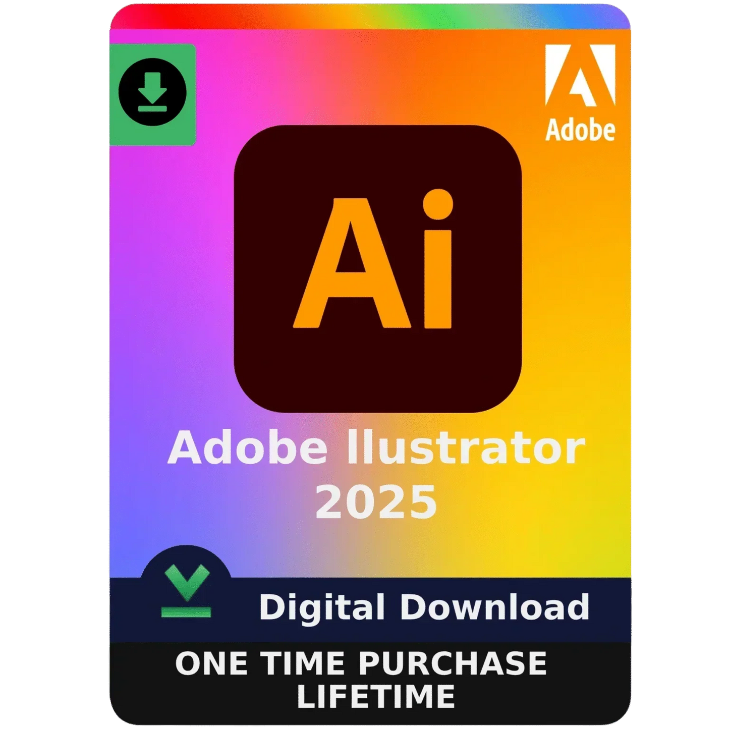 Adobe Illustrator 2025 With Lifetime License For Windows 2 PC/Laptop