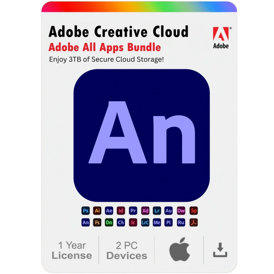 Adobe Animate 2025 – 1 Year Subscription for Mac (2 Devices)