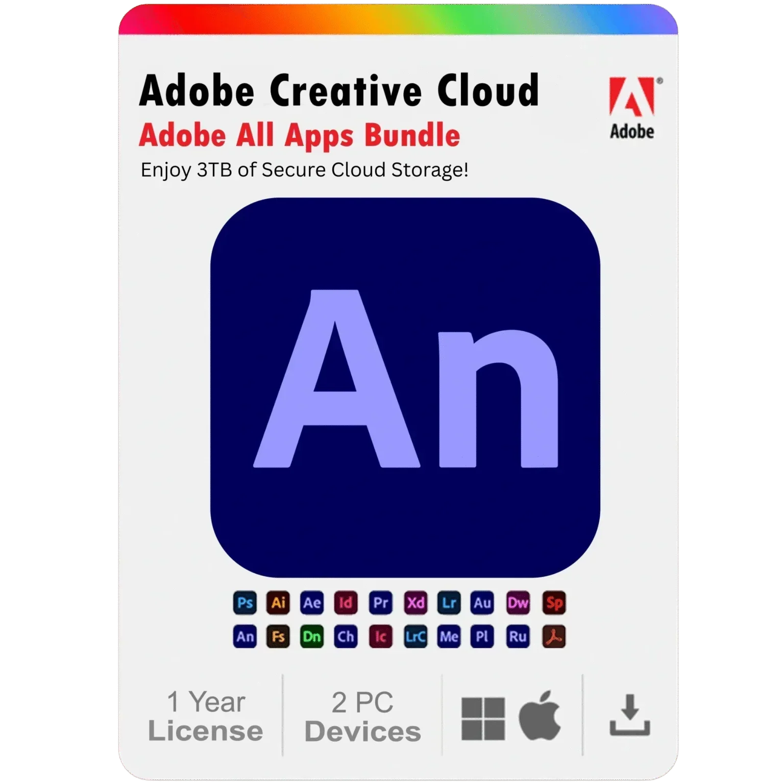 Adobe Animate 2025 1 Year Subscription For Windows And Mac 2PC