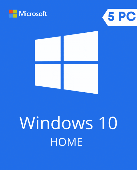Windows 10 Home – Digital License Key (5 PCs)